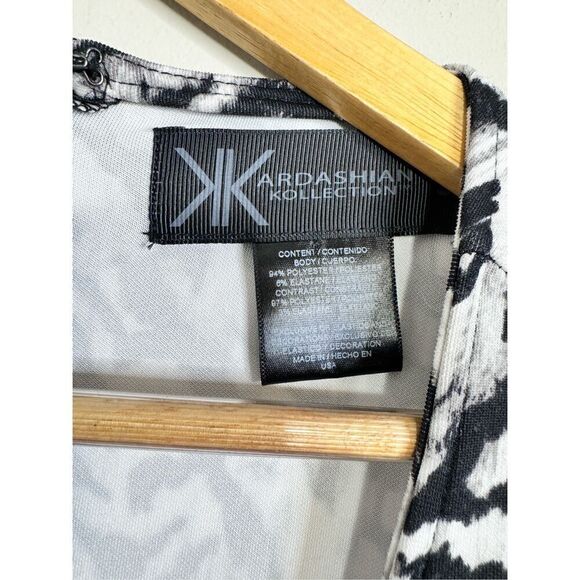 Y2K Kardashian Kollection Long Sleeve zebra Printed sheath Dress S - Picture 2 of 7